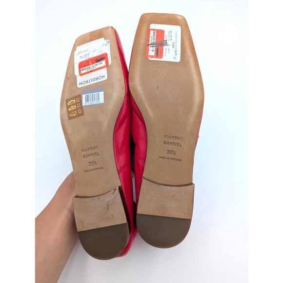Mansur Gavriel Square Toe Mary Jane Ballerina Flat Women's Red Size US9 EU39.5 - Picture 8 of 14